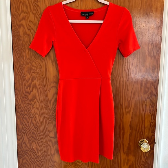 TopShop Petite red dress, size 0. - Picture 1 of 6